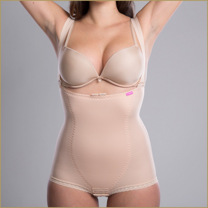 Post Surgery Compression Girdle Front Foam Brace and Both Side Padded Zipper LIPOELASTIC VH Special Comfort Petite 