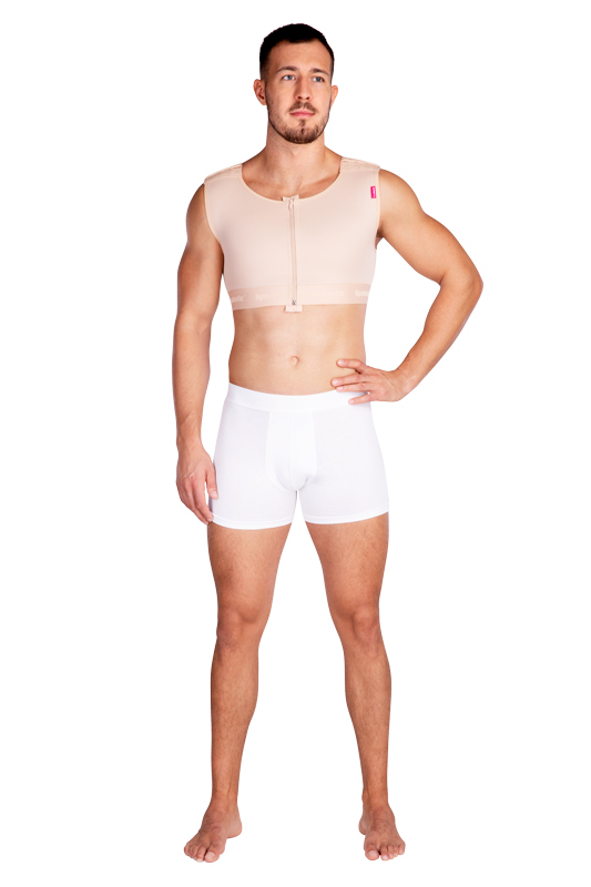 Mens compression gynecomastia vest MTmS Comfort - Lipoelastic.com