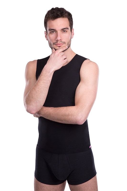 Mens shapewear slimming vest - Lipoelastic.com