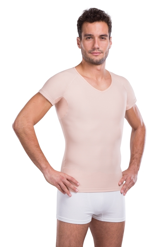 Mens slimming shapewear T-shirt  - Lipoelastic.com
