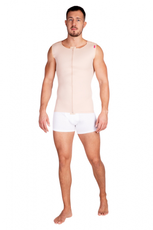 Organic Cotton Male Post Surgery lycra Compression Gynecomastia Vest, Skin  at Rs 1900/piece in Gurugram