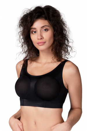 LIPOELASTIC® PI Premium - Sexy Post Surgery Bra (AB, Black, 30) at   Women's Clothing store