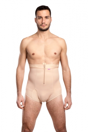 Compression garments for male plastic surgery procedures 